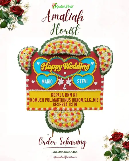 Papan Bunga Pernikahan Andungsari